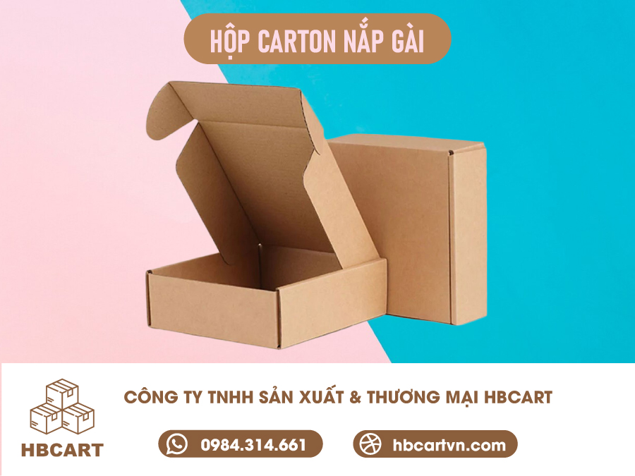 hộp carton nắp gài giá rẻ