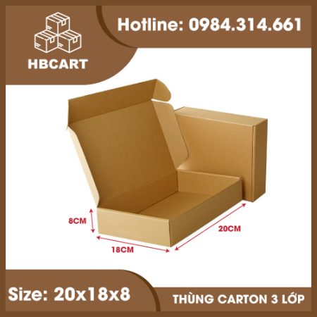 hộp nắp gài 20x18x8