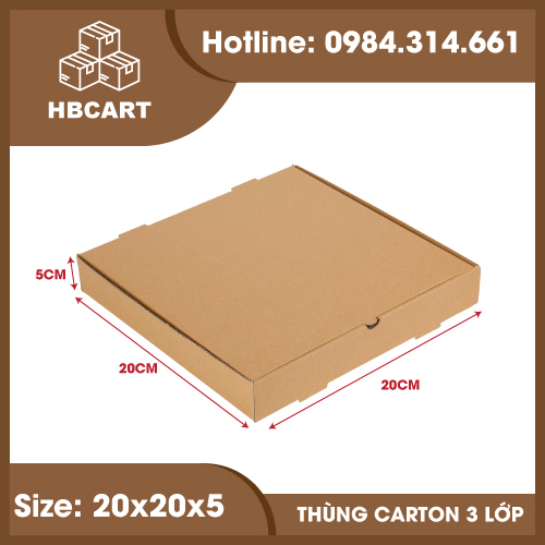 hộp nắp gài 20x20x5