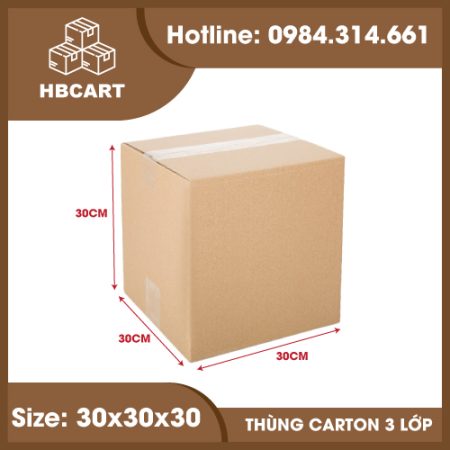 thùng carton vuông 30x30x30