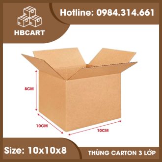 hộp carton 10x10x8