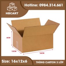 hộp carton 16x12x6