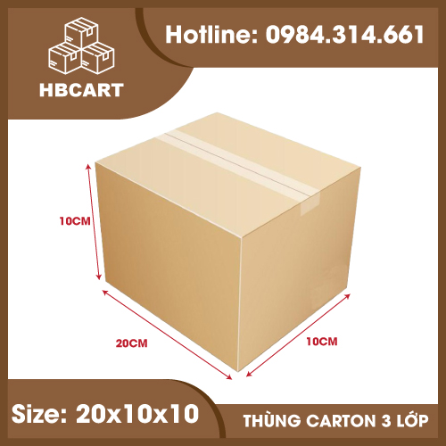 hộp carton 20x10x10