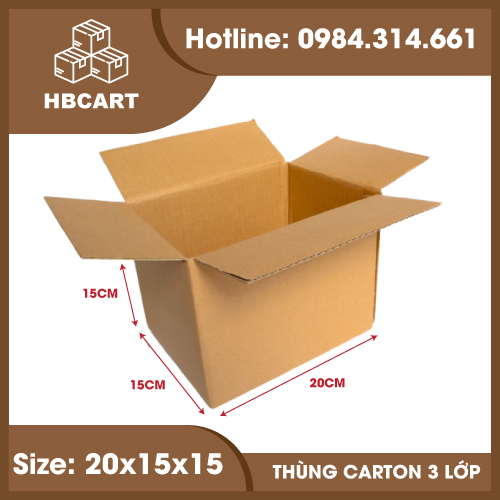 hộp carton 20x15x15